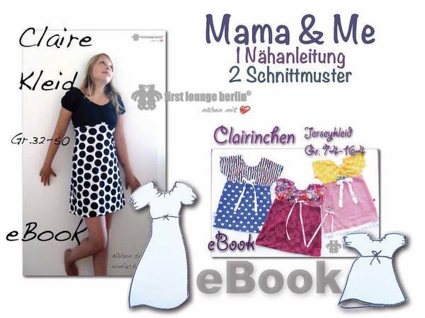 Mama&Me Claire & Clairinchen Jerseyleid - Kleid Sommerkleid für Mutter Kind Nähanleitung mit Schnittmuster Design von firstloungeberlin