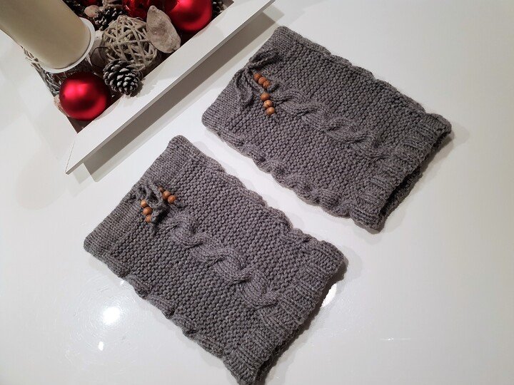 138 Strickanleitung Stulpen Zopfmuster