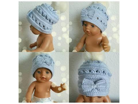 Häkelanleitung Mütze "Schneehaserl" - zauberhaftes Muster - ALLE Größen - einfach