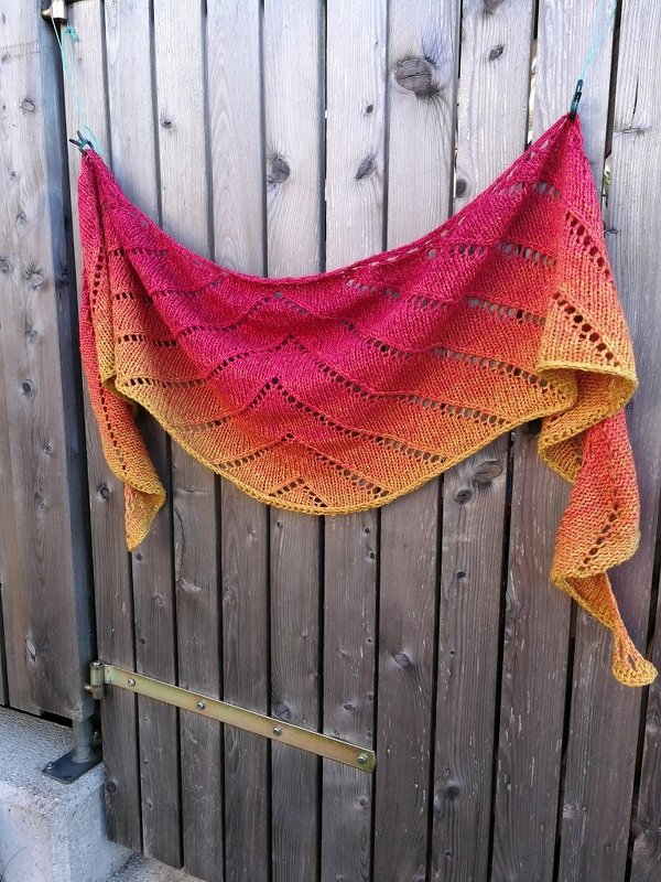 Strickanleitung "Sundowner" Schaltuch - Bild 8