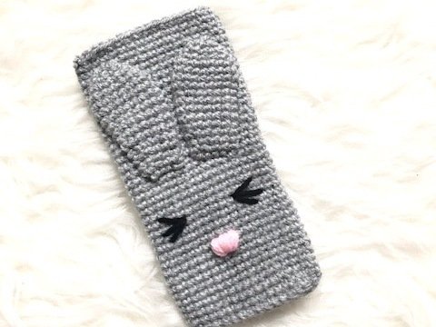 Häkelanleitung Handyhülle Hase Handytasche