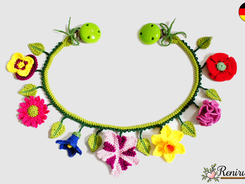 Häkelanleitung Kinderwagenkette Flowers