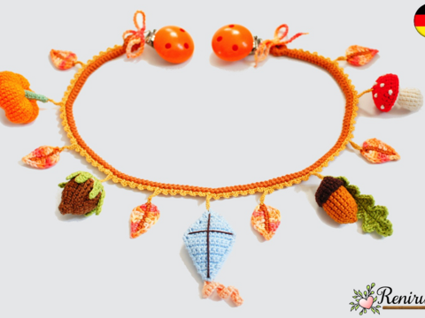 Häkelanleitung Kinderwagenkette Herbst