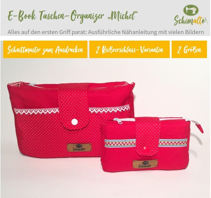 E-Book Taschen-Organizer "Michel" in 2 Größen