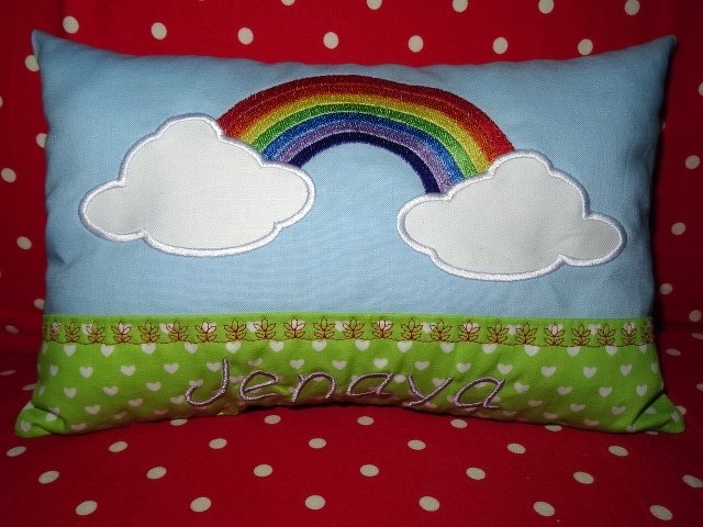 Regenbogen Kissen ITH Stickdatei