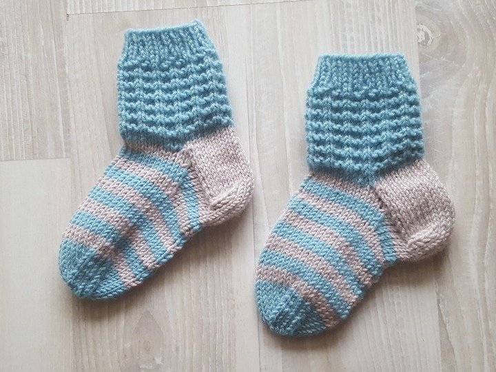 Strickanleitung Babysocken, Babysöckchen, Sohlenlänge ca. 11 cm