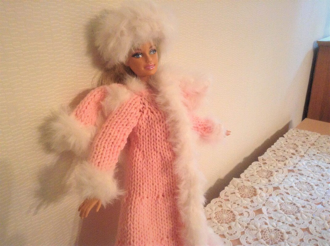 Strickanleitung Wintermantel für Modepuppen 29cm - Bild 3