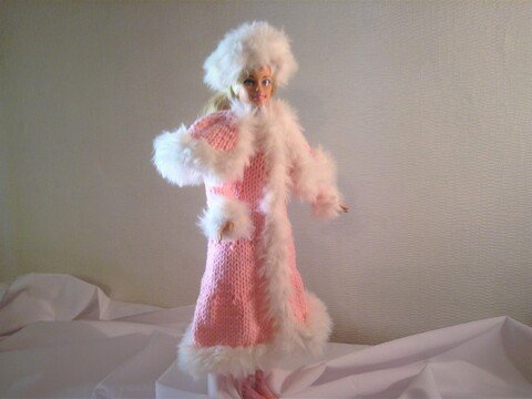 Strickanleitung Wintermantel für Modepuppen 29cm