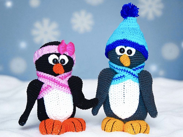 Die süße Pinguin Familie - Häkelanleitung