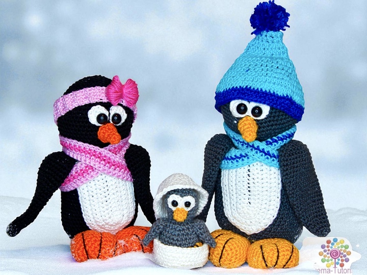 The cute Penguin Family - Crochet Pattern