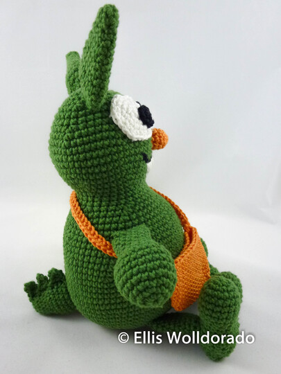 Kuschelmonster Grumpi mit Umhängetasche, Amigurumi, Häkelanleitung