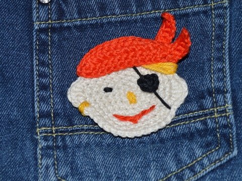 Pirat Häkelapplikation