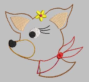 Stickdatei Reh doodle 10x10cm