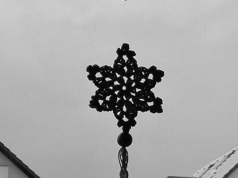 Häkelanleitung Fenster-Deko Stern