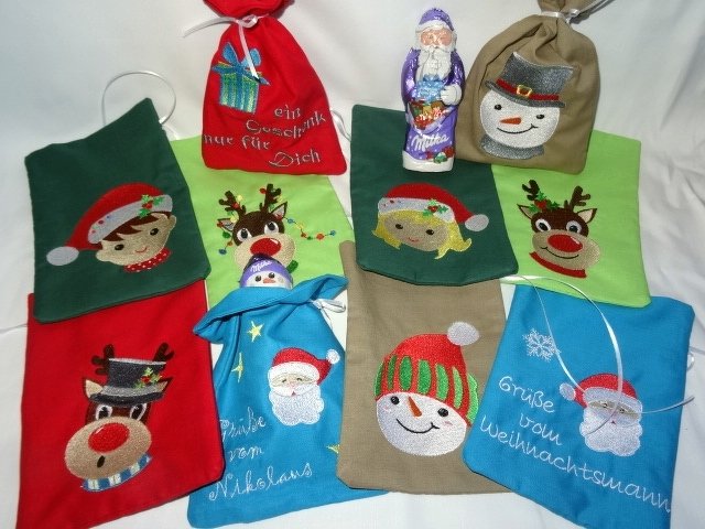 Weihnachtenssäckchen Stickdatei ITH 16x24cm und 20x30cm - Bild 5