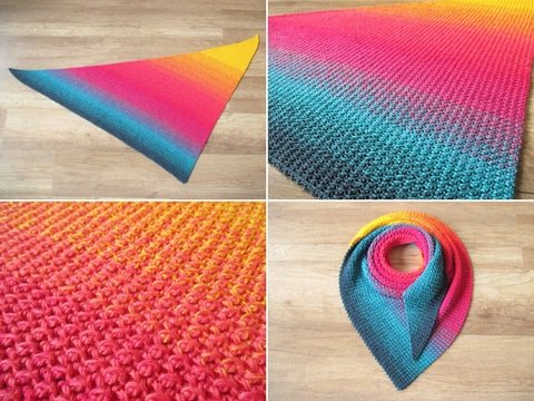 Tuch "Wuchtbrumme" Häkelanleitung