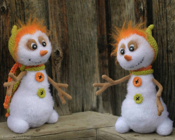 174 Crochet Pattern - Snowman - Amigurumi soft toy PDF file by Borisenko CP