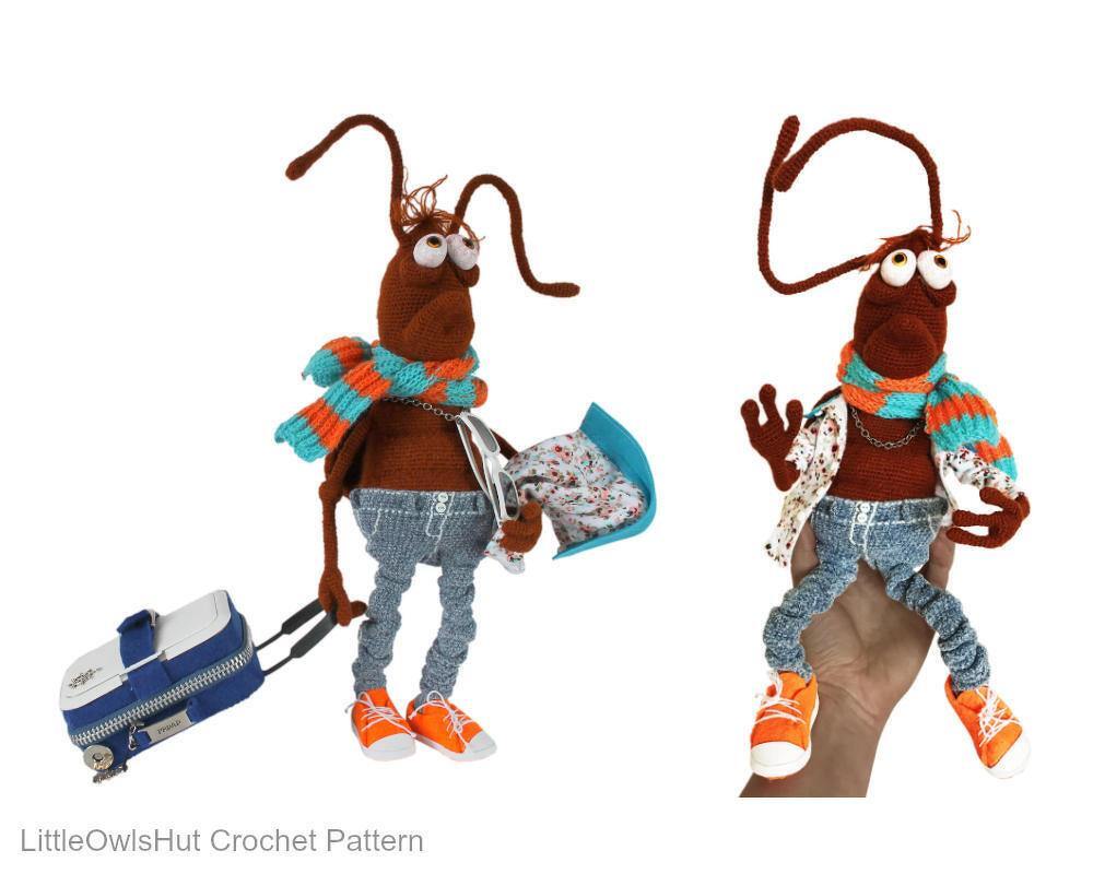 138 Crochet Pattern - Cockroach - Amigurumi PDF file by Astashova CP