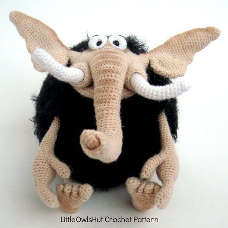 078 Crochet Pattern - Mammoth Mo - Amigurumi PDF file by Borisenko CP