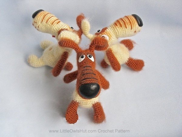 037 Crochet Pattern - Dog Lucky - Amigurumi PDF file by Borisenko CP