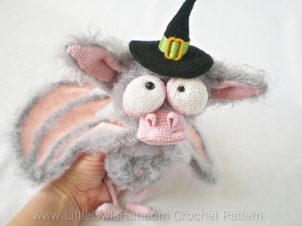 033 Crochet Pattern - Bat Halloween (Toy with wire frame) - Amigurumi PDF file by Astashova CP