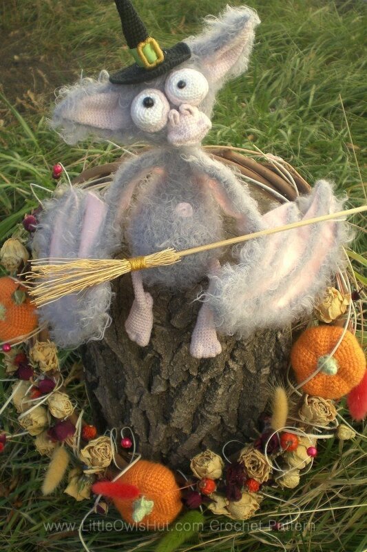 033 Crochet Pattern - Bat Halloween (Toy with wire frame) - Amigurumi PDF file by Astashova CP - Image 4
