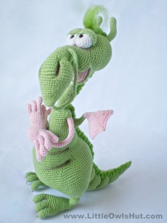 026 Crochet Pattern - Dragon toy with wire frame - Amigurumi PDF file by Astashova CP