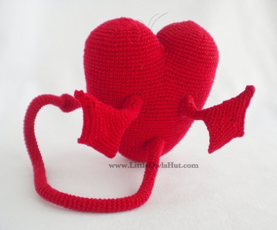 021 Crochet Pattern - Heart toy with wire frame - Amigurumi PDF file by Astashova CP
