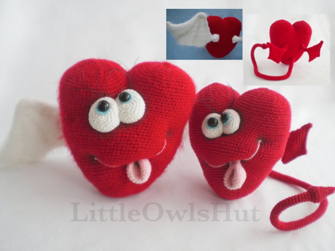 021 Crochet Pattern - Heart toy with wire frame - Amigurumi PDF file by Astashova CP - Image 4