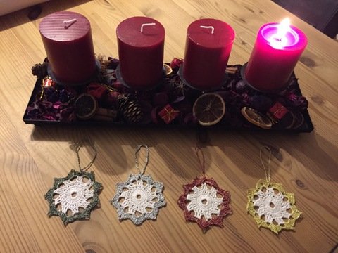 PDF- Häkelanleitung , Schneeflocke , Weihnachtsschmuck ,Baumschmuck