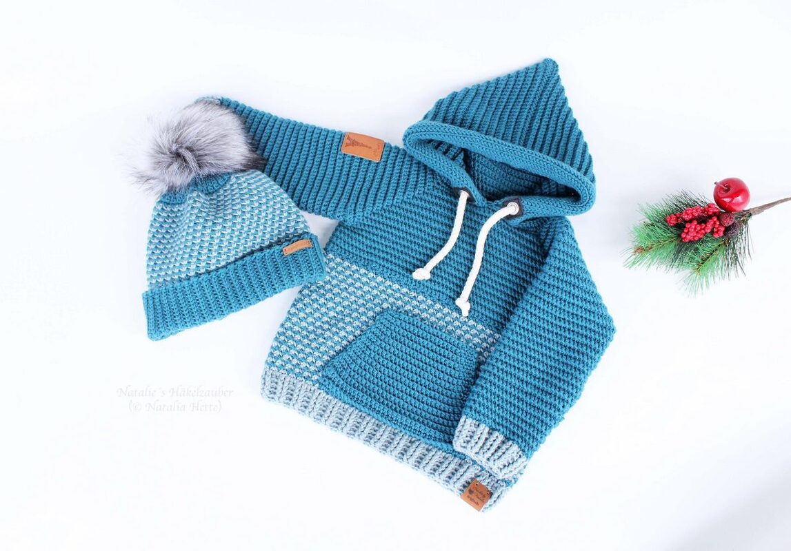 2 PDFs set : hoody & beanie "Casual", all sizes. - Image 5