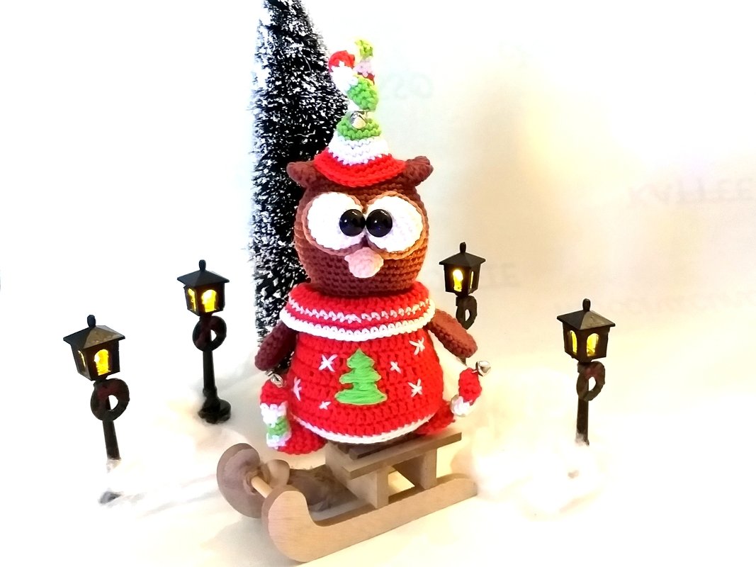 Häkelanleitung "Eulchen" Der kleine Weihnachts - Elf - Bild 3