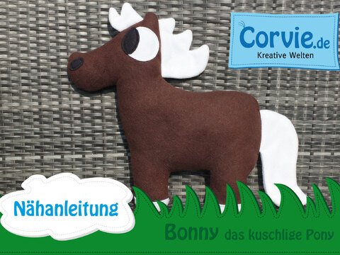 Bonny das kuschlige Pony - Nähanleitung + Schnittmuster in 2 Größen