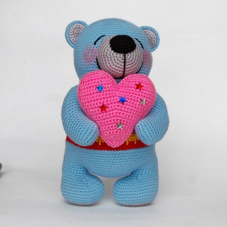 Amigurumi pattern for a crochet plush teddy bear