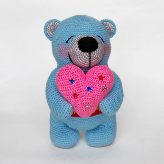 Amigurumi pattern for a crochet plush teddy bear