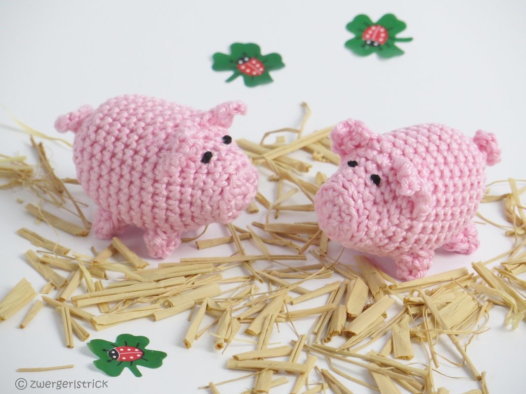 Häkelanleitung für Schlüsselanhänger Schweinchen -Glücksschwein- - Bild 2