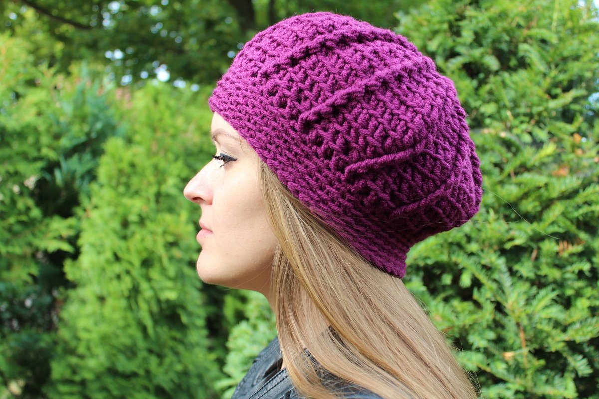 Spar-Set: "Donna" gehäkelte Mütze+Strickschal mit Fransen - Bild 2