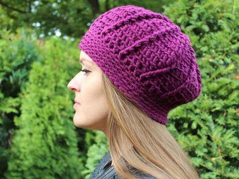 Spar-Set: "Donna" gehäkelte Mütze+Strickschal mit Fransen