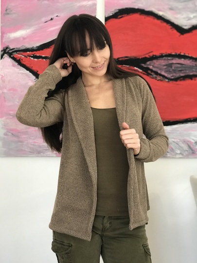 Ebook Schnittmuster Nähanleitung Schalkragenshirt Jacke Lady Anna