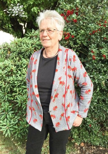 Ebook Schnittmuster Nähanleitung Schalkragenshirt Jacke Lady Anna