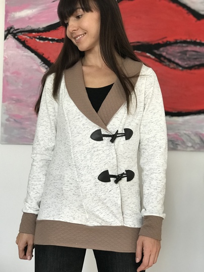 Ebook Schnittmuster Nähanleitung Schalkragenshirt Jacke Lady Anna