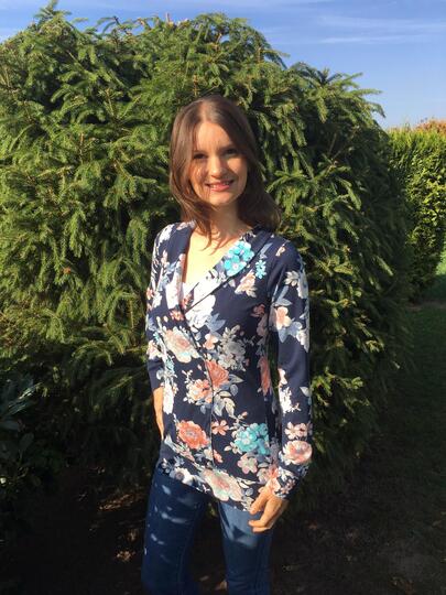 Ebook Schnittmuster Nähanleitung Schalkragenshirt Jacke Lady Anna