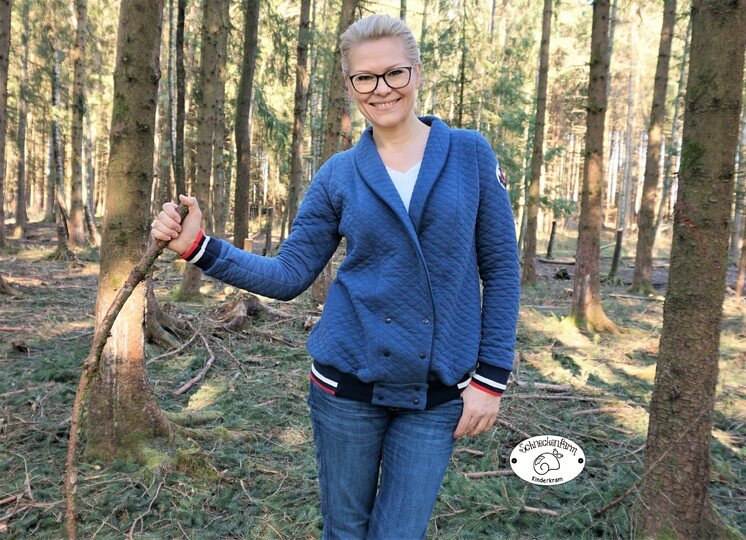 Ebook Schnittmuster Nähanleitung Schalkragenshirt Jacke Lady Anna