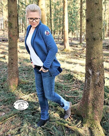 Ebook Schnittmuster Nähanleitung Schalkragenshirt Jacke Lady Anna