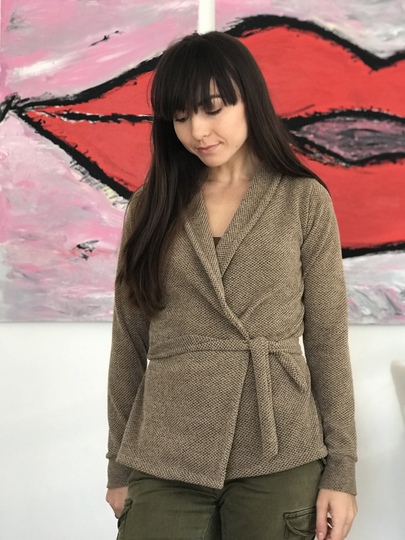 Ebook Schnittmuster Nähanleitung Schalkragenshirt Jacke Lady Anna