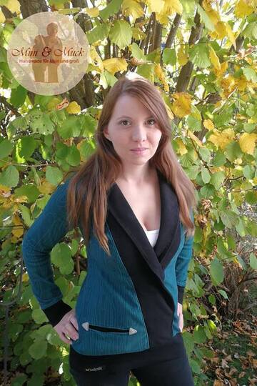 Ebook Schnittmuster Nähanleitung Schalkragenshirt Jacke Lady Anna