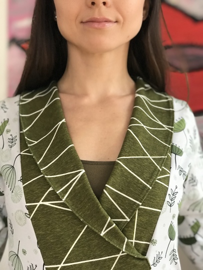 Ebook Schnittmuster Nähanleitung Schalkragenshirt Jacke Lady Anna