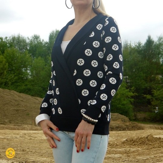 Ebook Schnittmuster Nähanleitung Schalkragenshirt Jacke Lady Anna