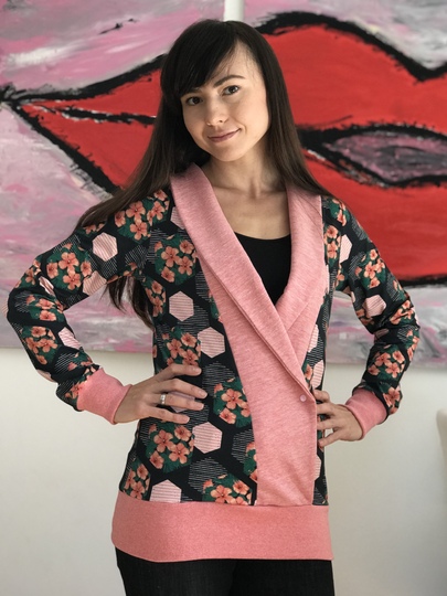 Ebook Schnittmuster Nähanleitung Schalkragenshirt Jacke Lady Anna