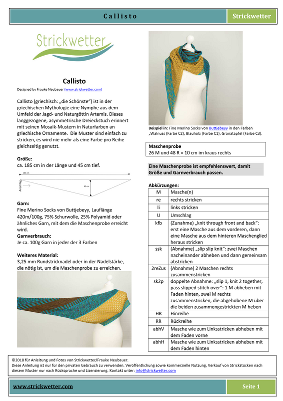 Strickanleitung Dreieckstuch mit Mosaikmuster - Bild 10